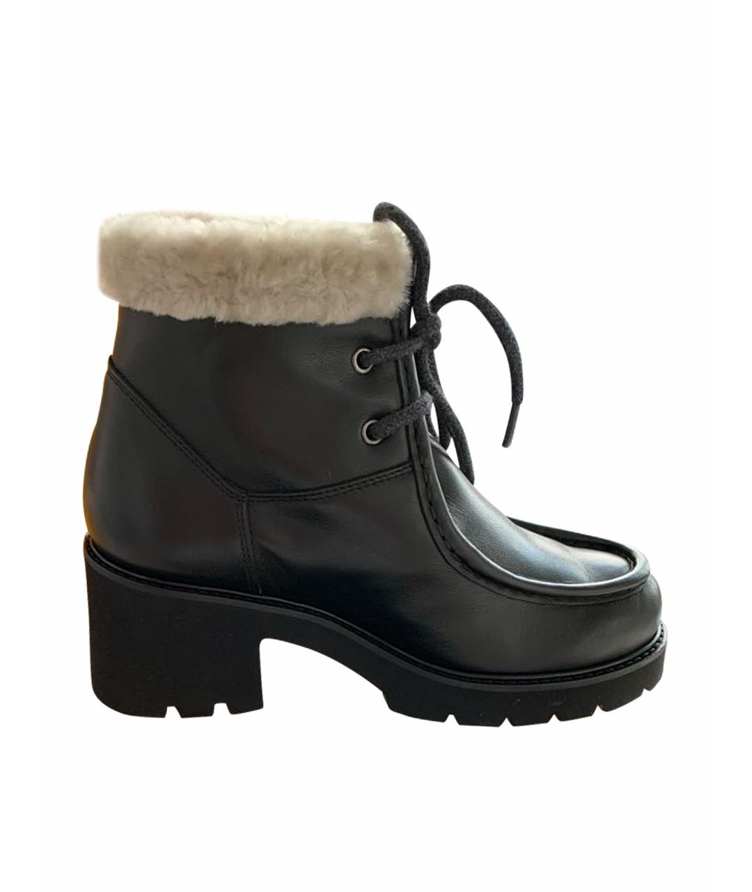 DOUCAL'S Черные кожаные ботильоны, фото 1