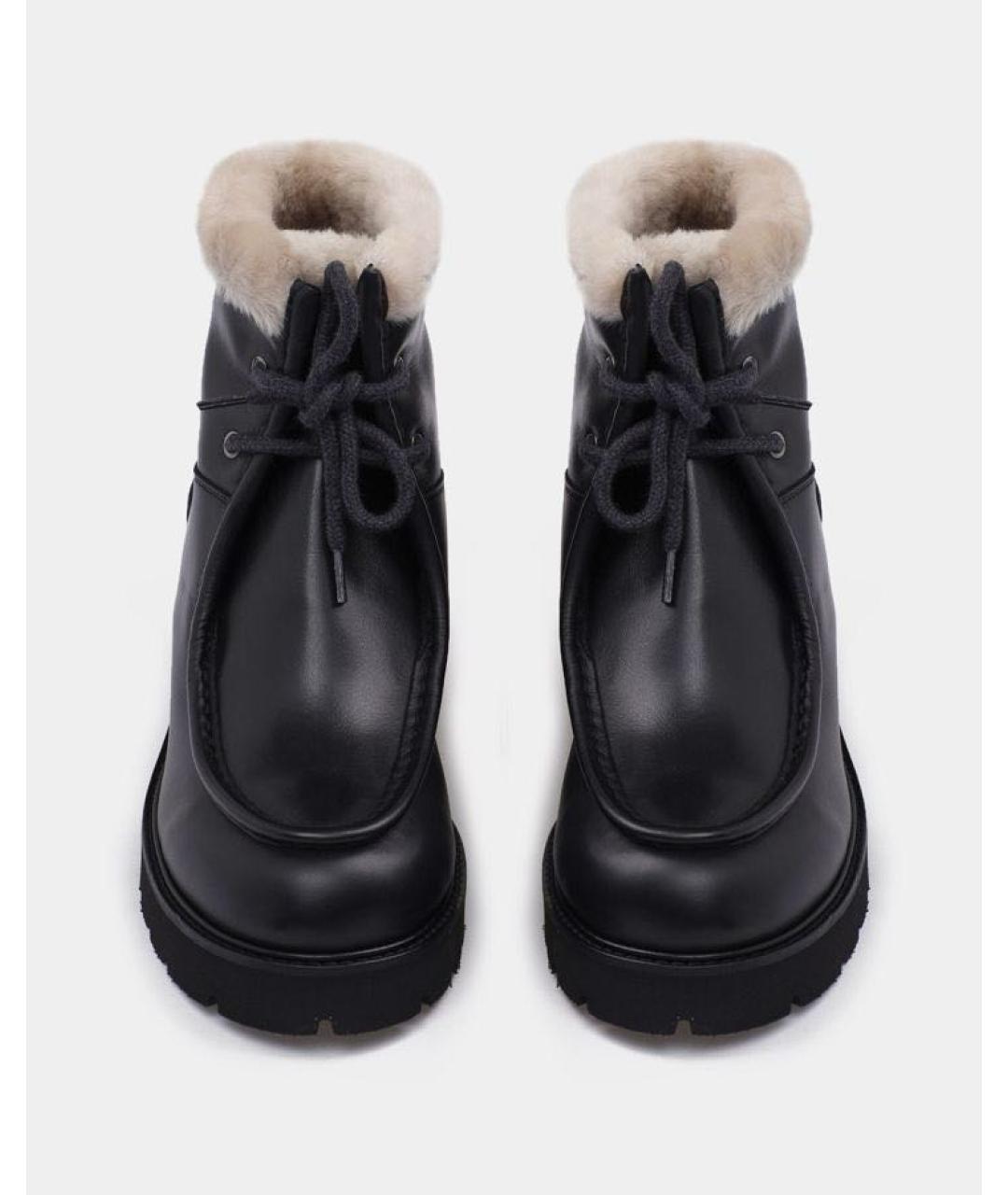 DOUCAL'S Черные кожаные ботильоны, фото 3