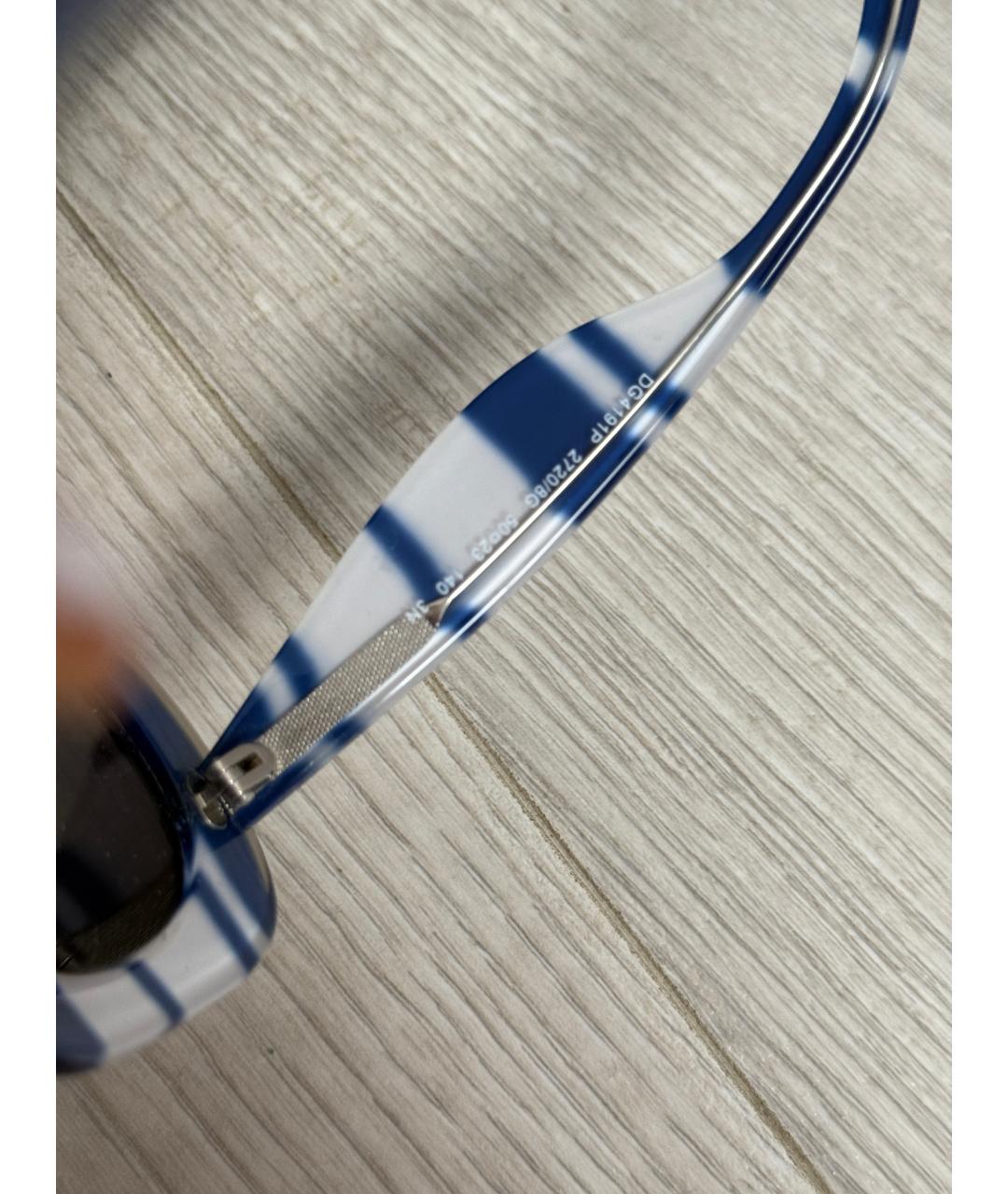 DOLCE&GABBANA Синие пластиковые солнцезащитные очки, фото 3