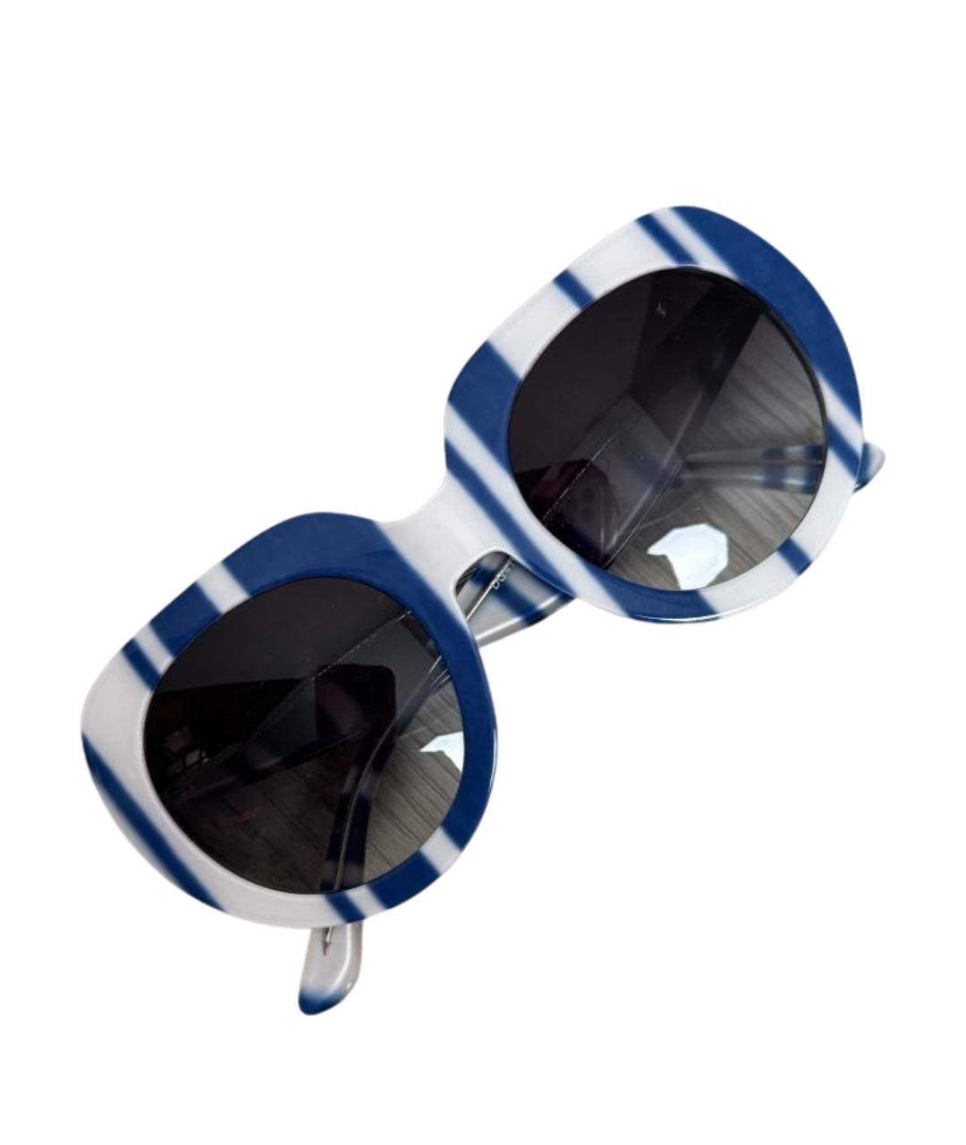 DOLCE&GABBANA Синие пластиковые солнцезащитные очки, фото 1