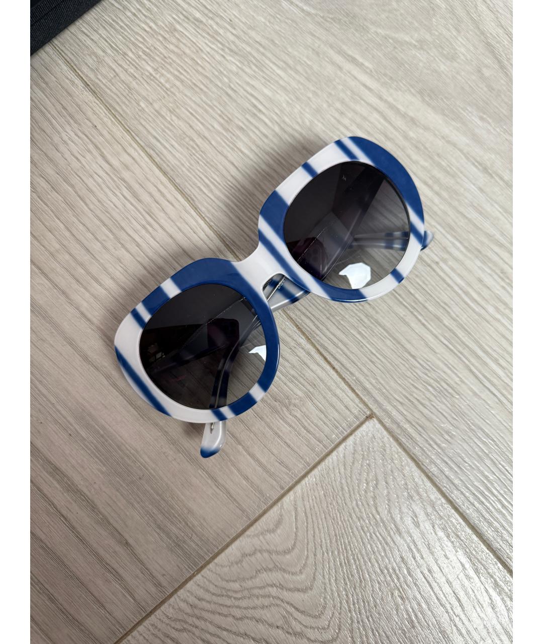 DOLCE&GABBANA Синие пластиковые солнцезащитные очки, фото 7