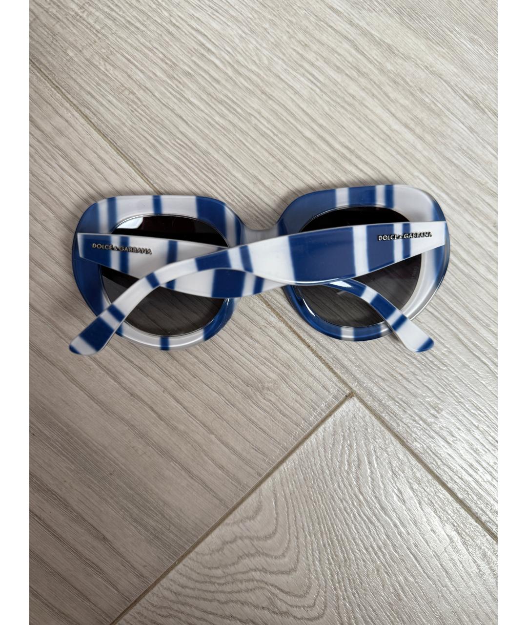 DOLCE&GABBANA Синие пластиковые солнцезащитные очки, фото 5