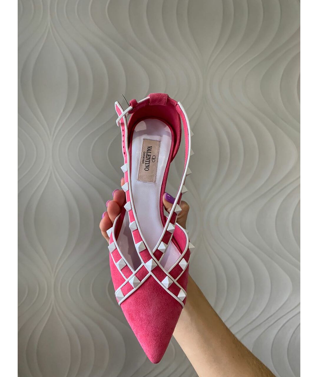 VALENTINO GARAVANI Розовые замшевые туфли, фото 2