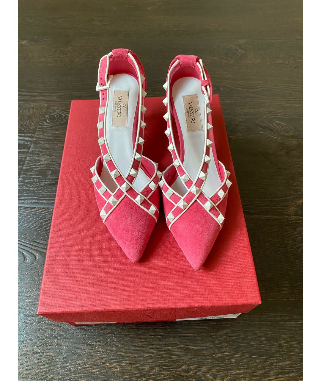 VALENTINO GARAVANI Розовые замшевые туфли, фото 3