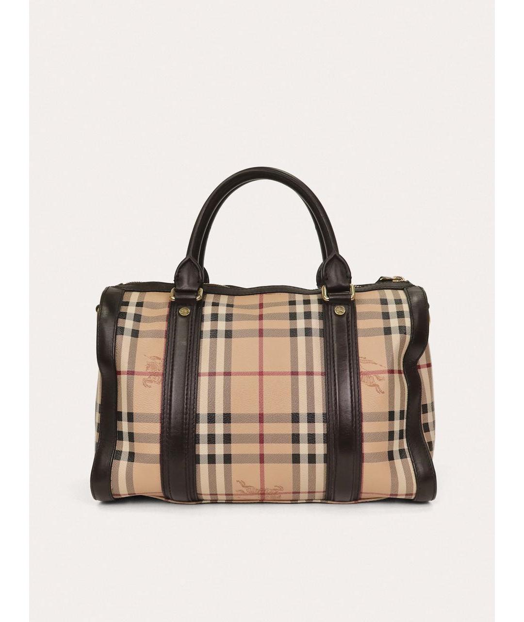 BURBERRY Коричневая деним сумка тоут, фото 3