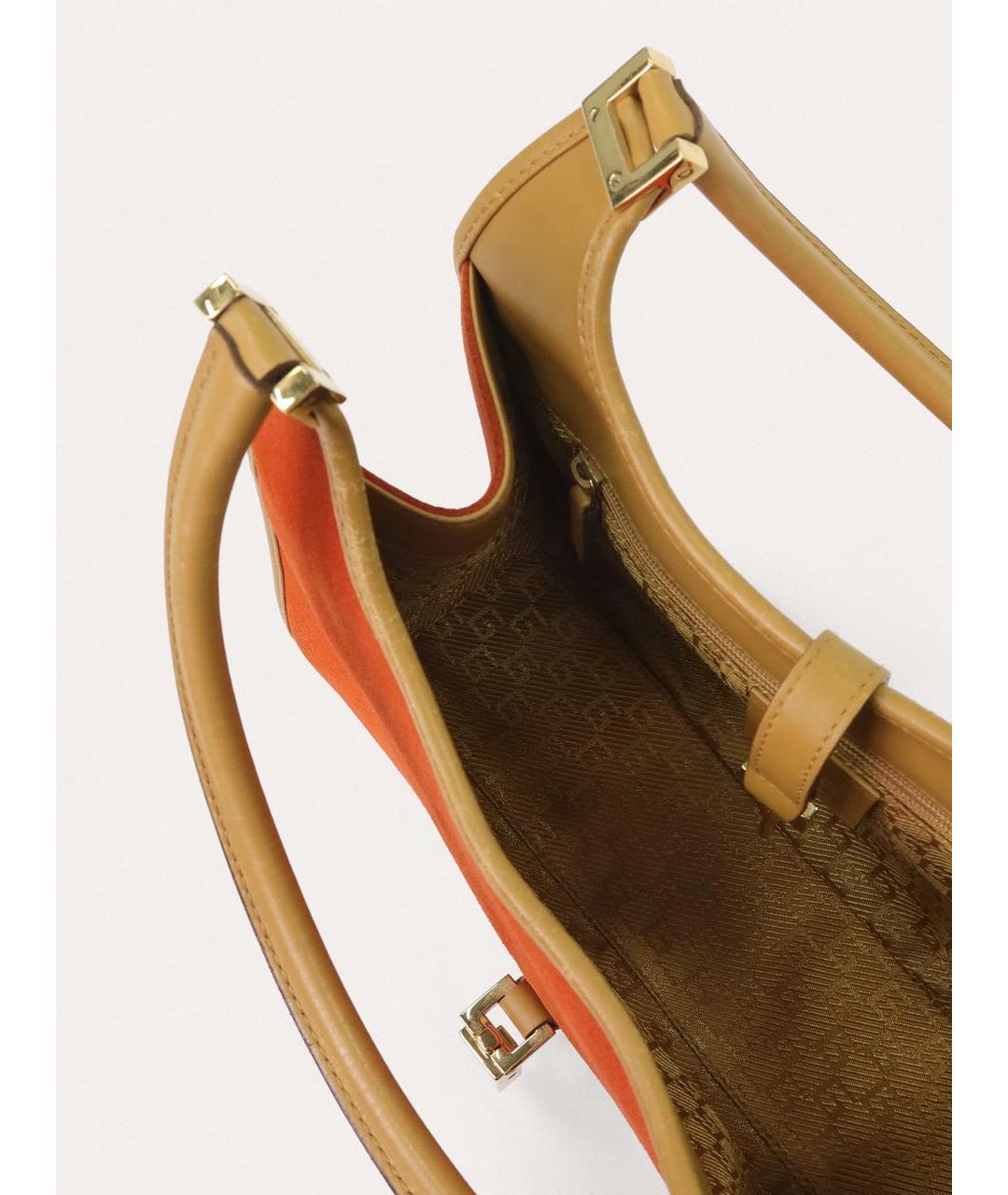 GUCCI Красная тканевая сумка с короткими ручками, фото 4