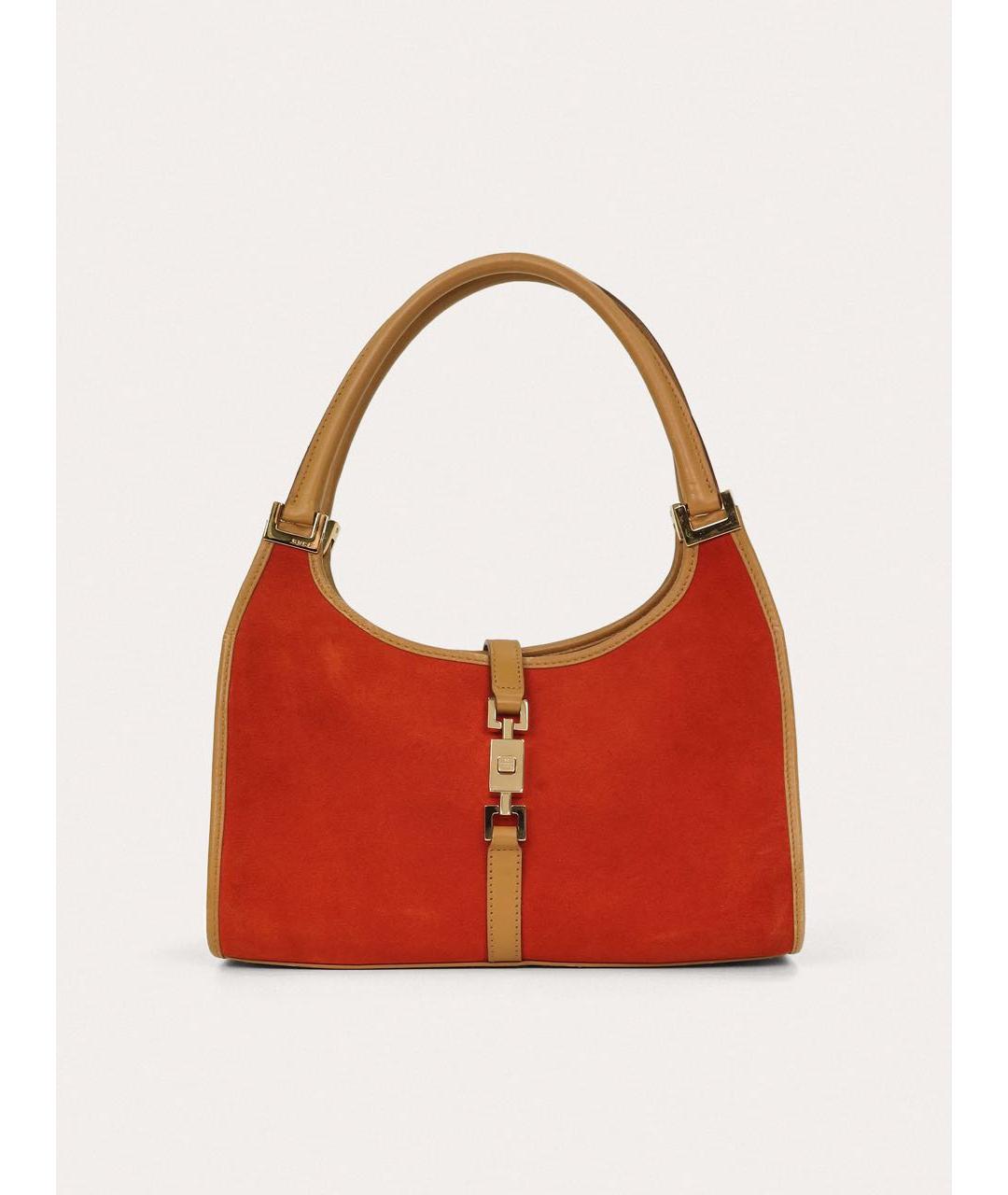 GUCCI Красная тканевая сумка с короткими ручками, фото 9