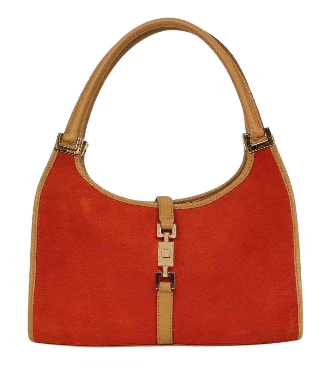 GUCCI Красная тканевая сумка с короткими ручками, фото 1