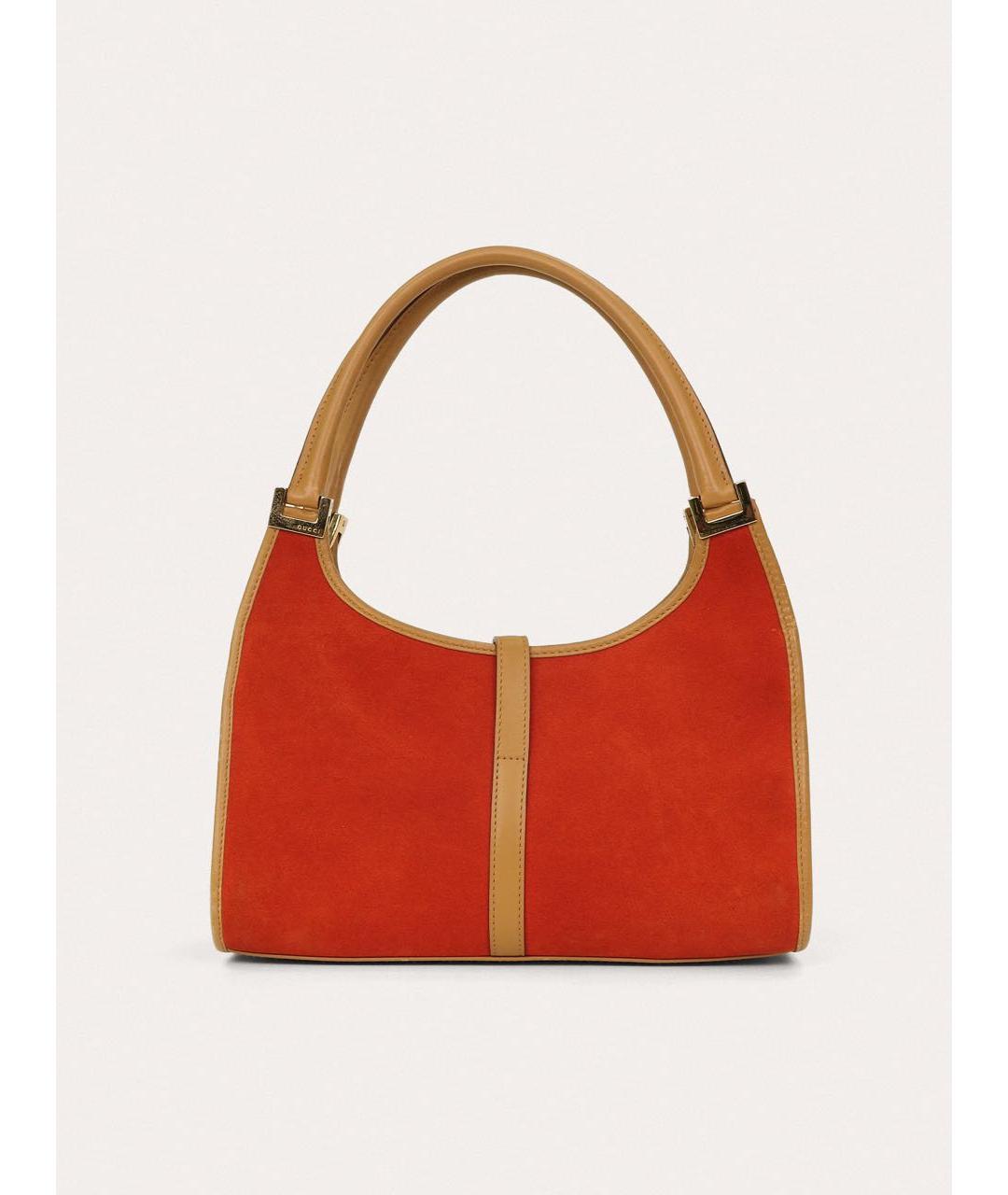 GUCCI Красная тканевая сумка с короткими ручками, фото 3