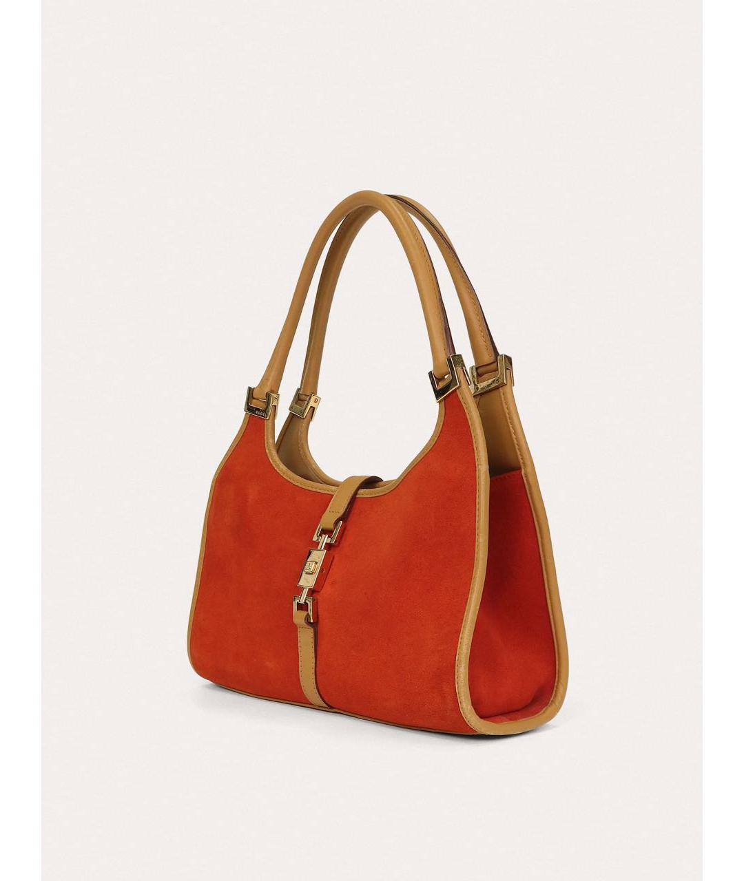 GUCCI Красная тканевая сумка с короткими ручками, фото 2