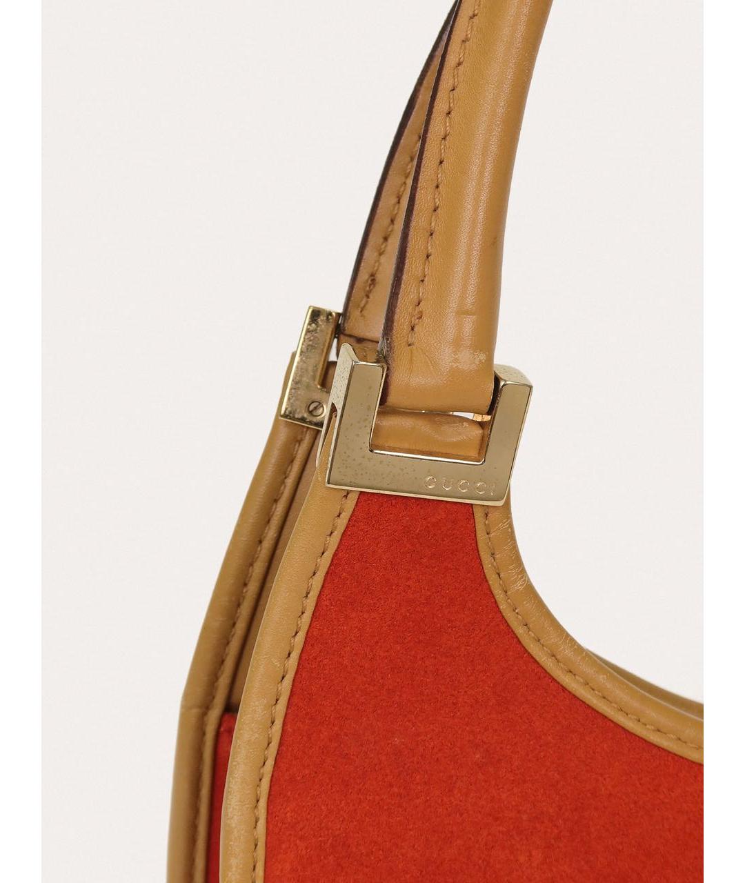 GUCCI Красная тканевая сумка с короткими ручками, фото 6