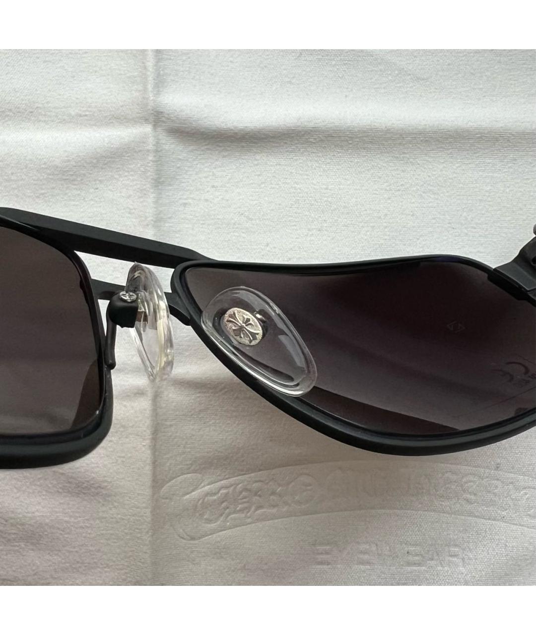 CHROME HEARTS Коричневые металлические солнцезащитные очки, фото 6