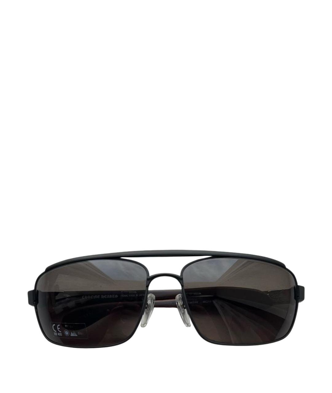 CHROME HEARTS Коричневые металлические солнцезащитные очки, фото 1