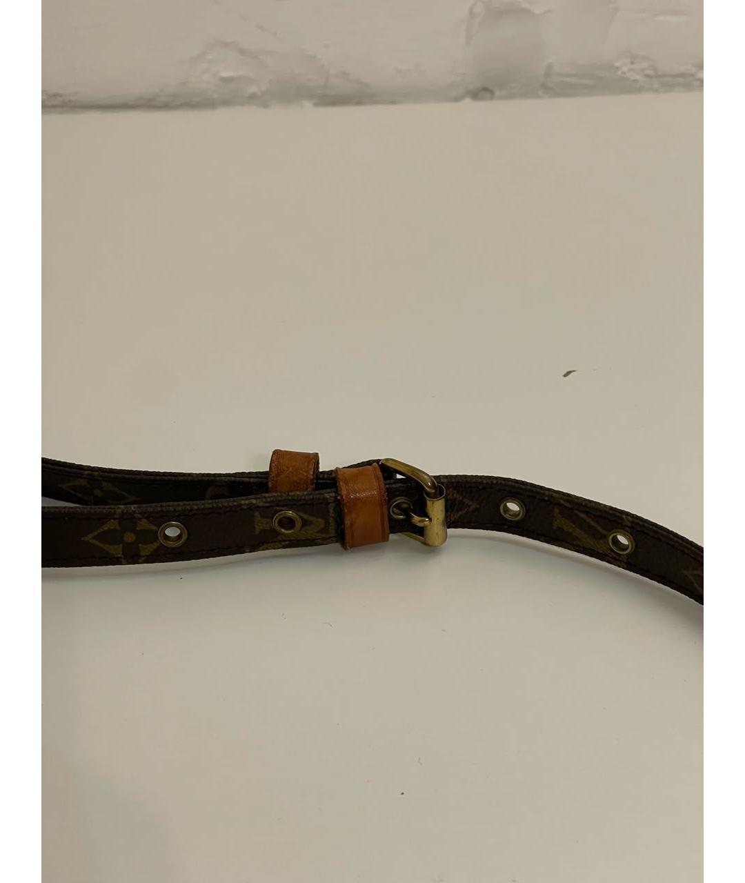 LOUIS VUITTON Коричневая кожаная сумка на плечо, фото 6