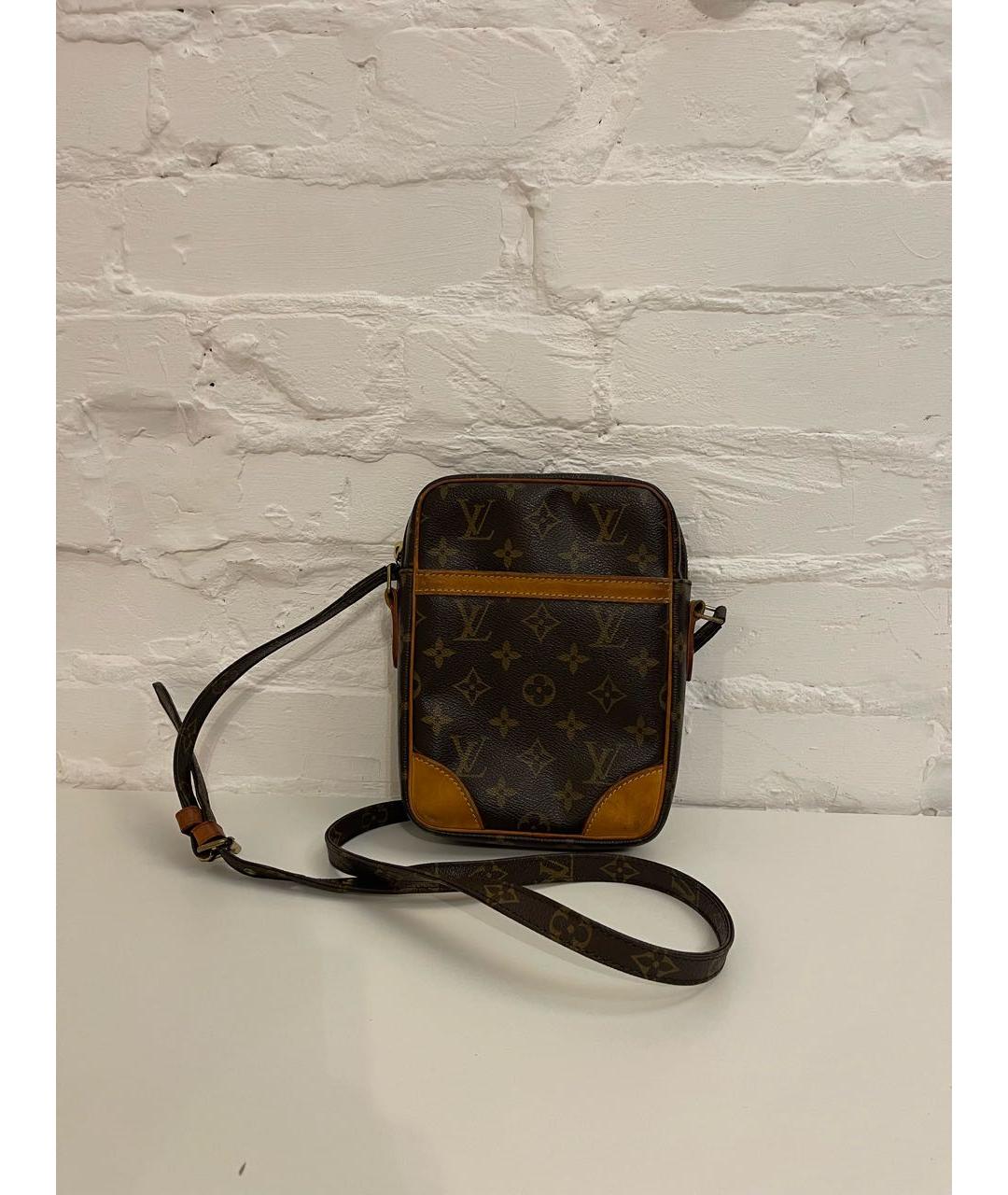 LOUIS VUITTON Коричневая кожаная сумка на плечо, фото 2