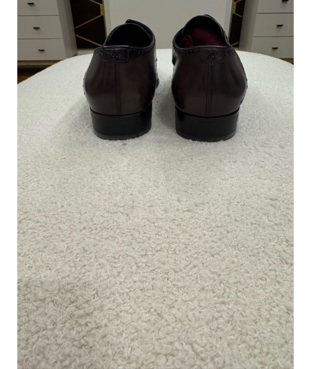 ARTIOLI Бордовые кожаные туфли, фото 3