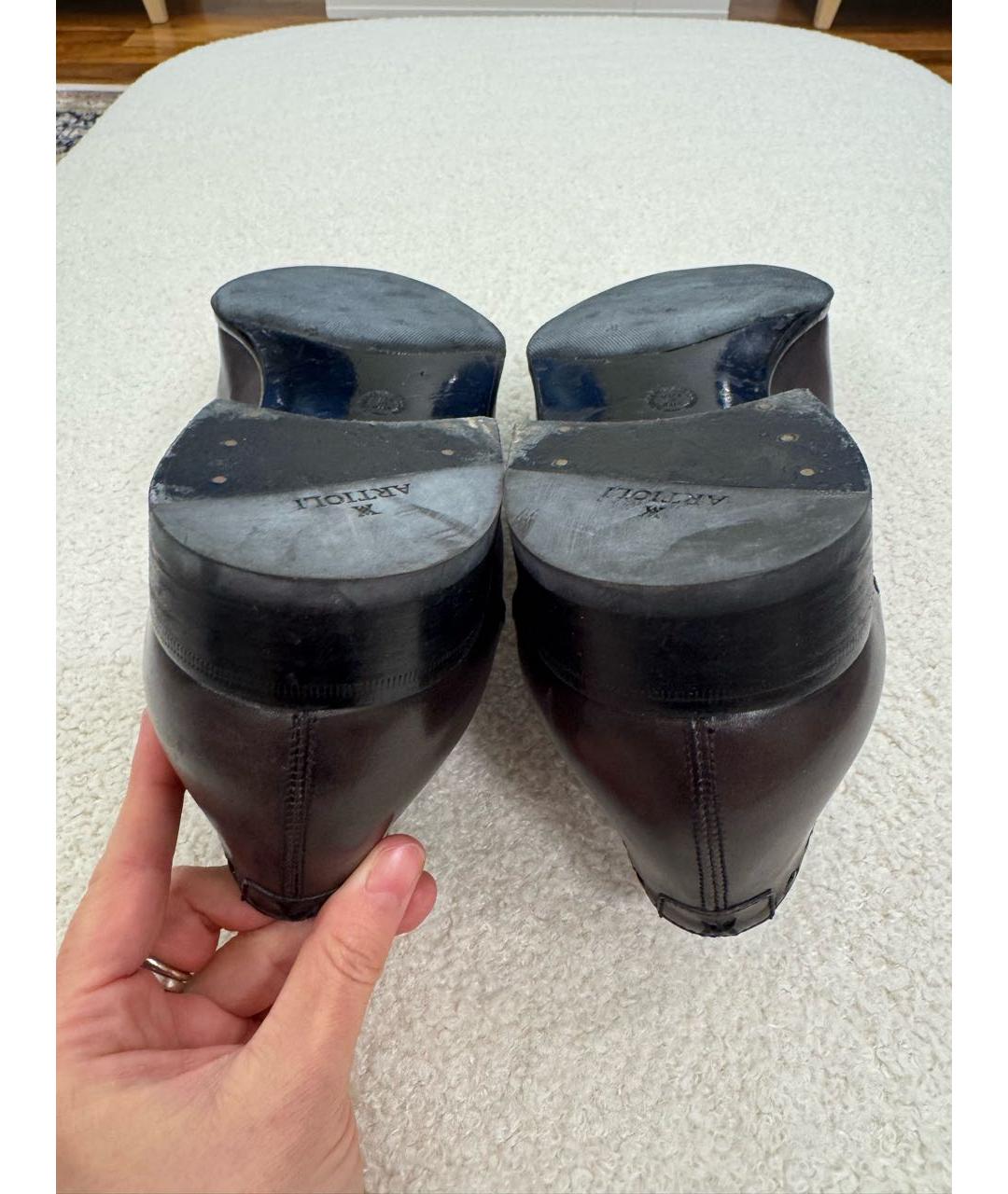 ARTIOLI Бордовые кожаные туфли, фото 5