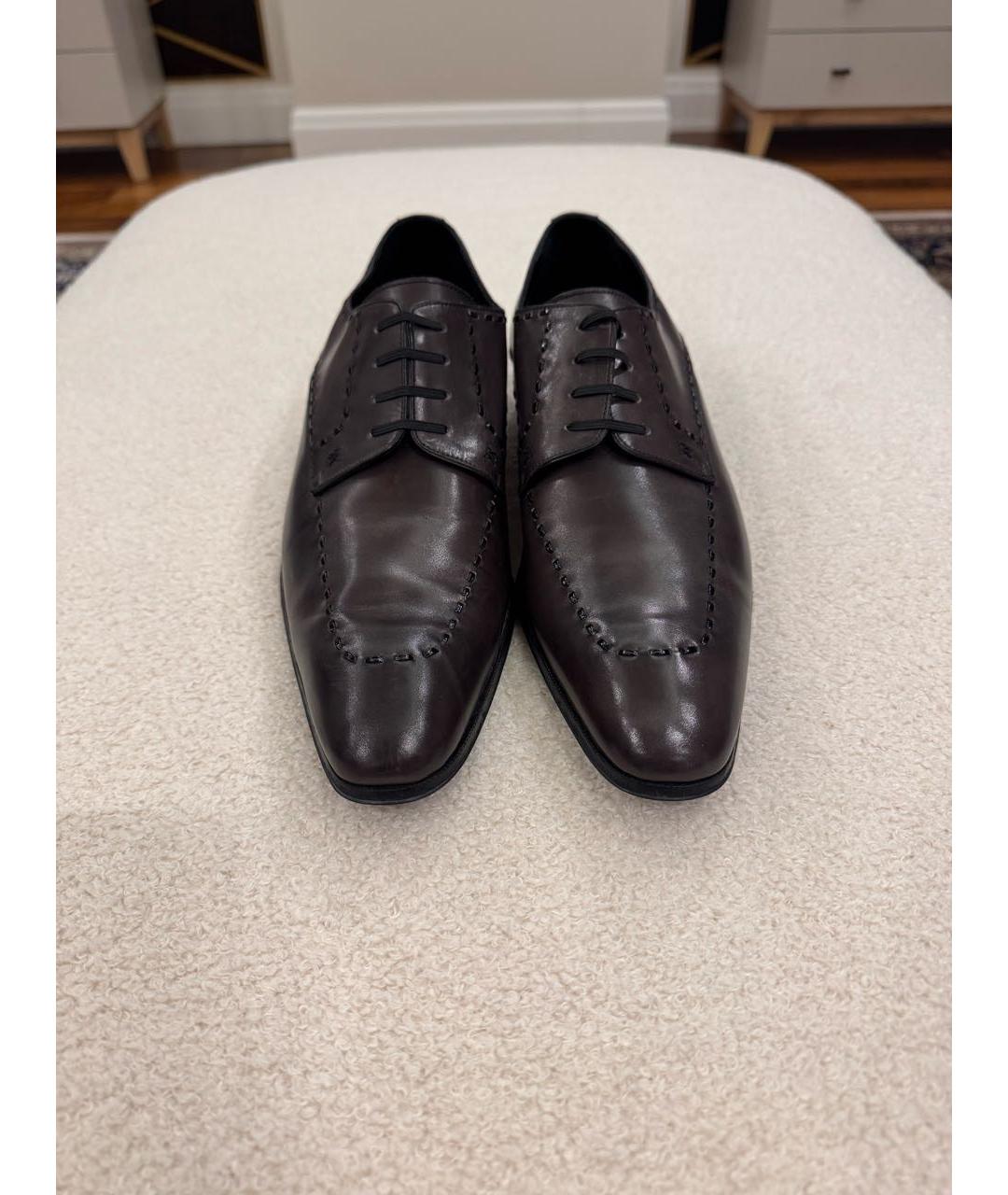 ARTIOLI Бордовые кожаные туфли, фото 2