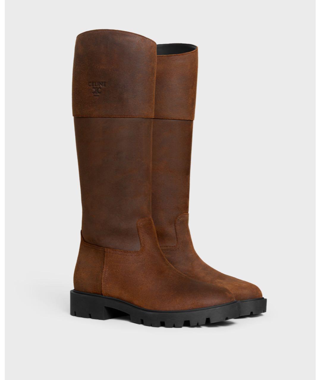 CELINE Коричневые сапоги, фото 2