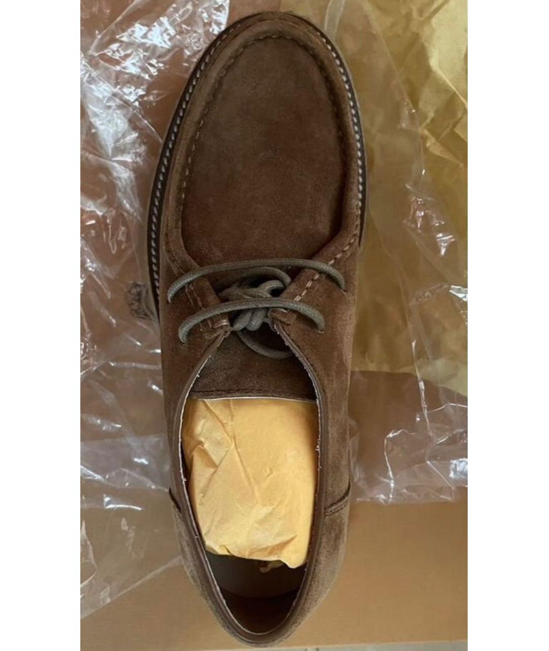 TOD'S Бежевые замшевые ботинки, фото 3