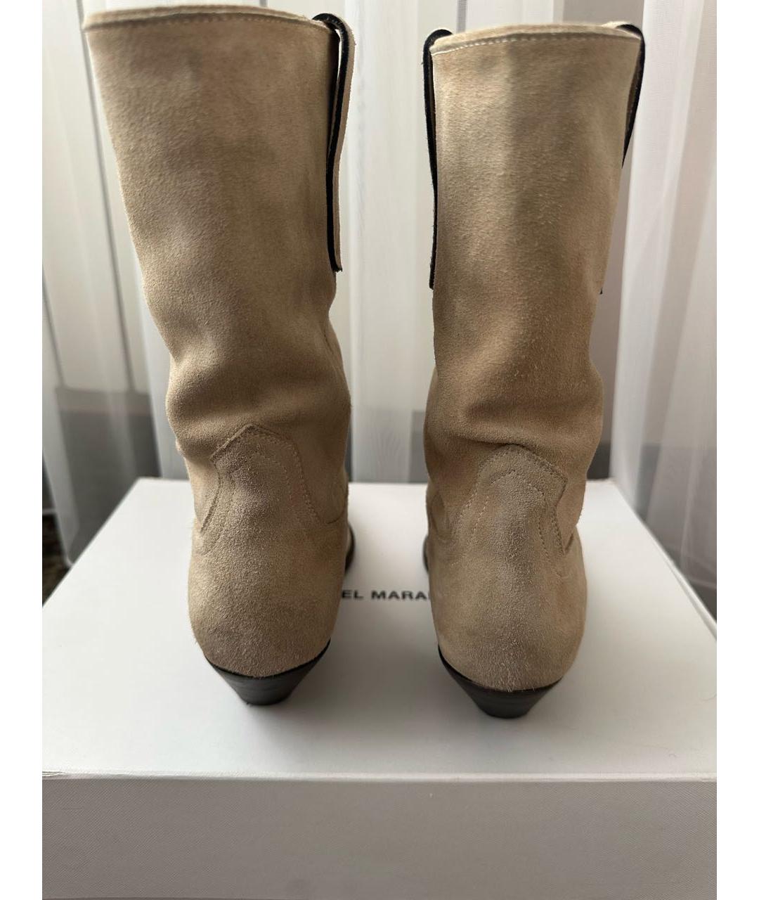 ISABEL MARANT Бежевые замшевые ботинки, фото 4