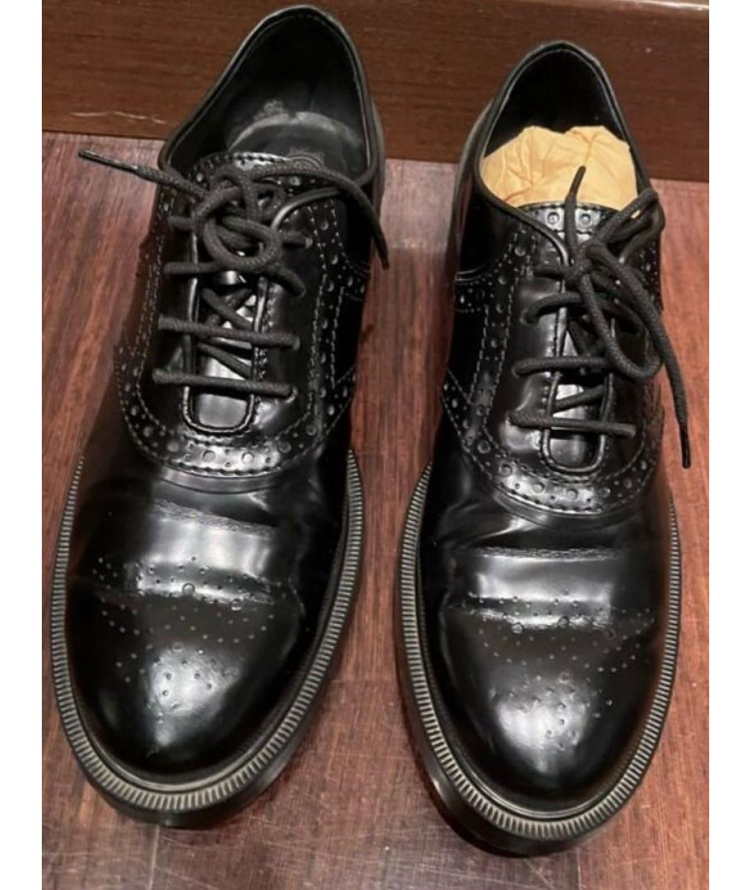 TOD'S Черные кожаные ботинки, фото 2