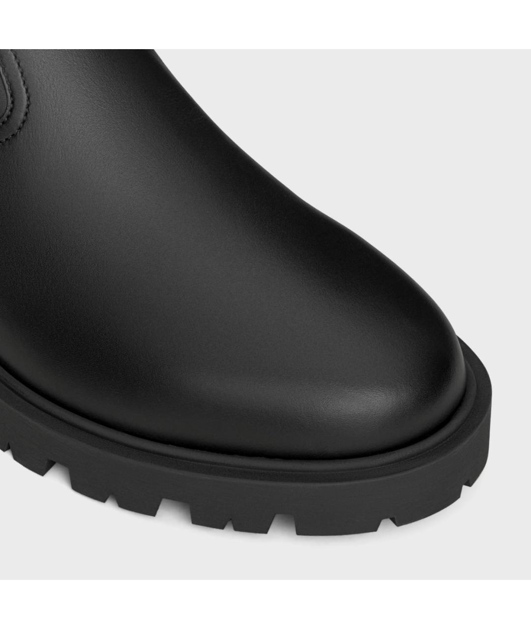 CELINE Черные кожаные ботинки, фото 4