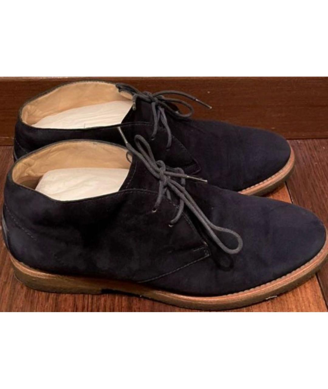 TOD'S Синие замшевые ботинки, фото 4