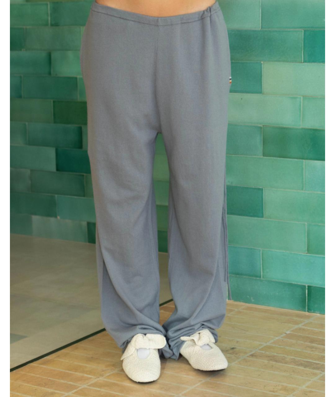 EXTREME CASHMERE Голубые кашемировые брюки широкие, фото 2