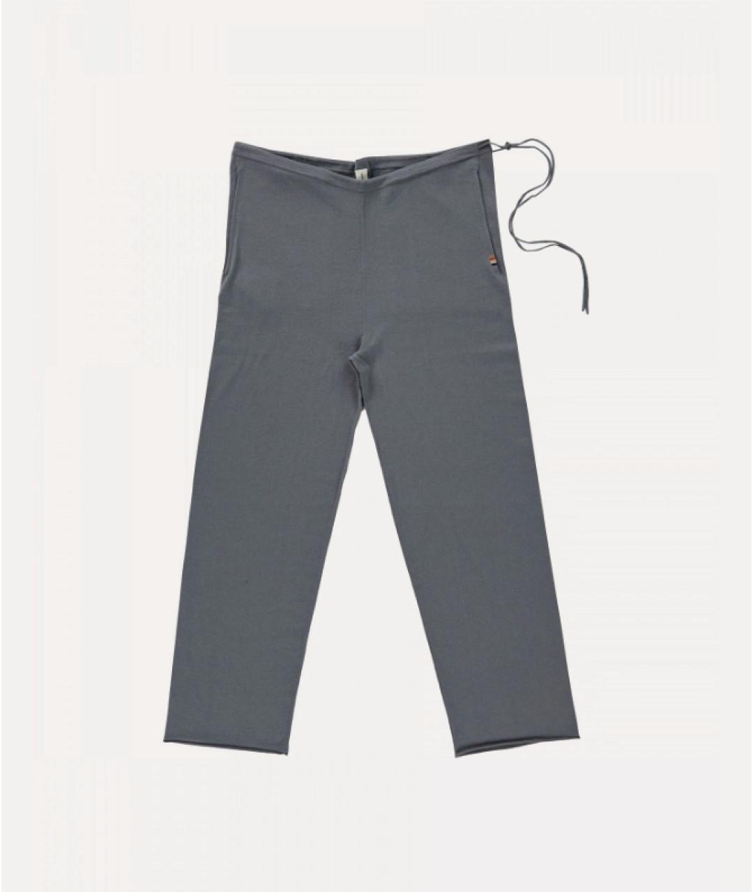 EXTREME CASHMERE Голубые кашемировые брюки широкие, фото 6