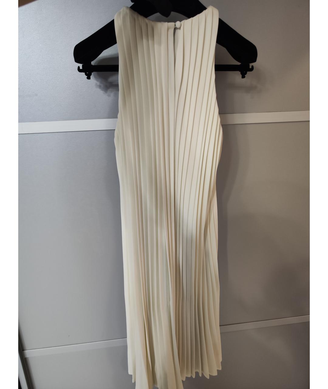 POLO RALPH LAUREN Бежевое вискозное коктейльное платье, фото 2