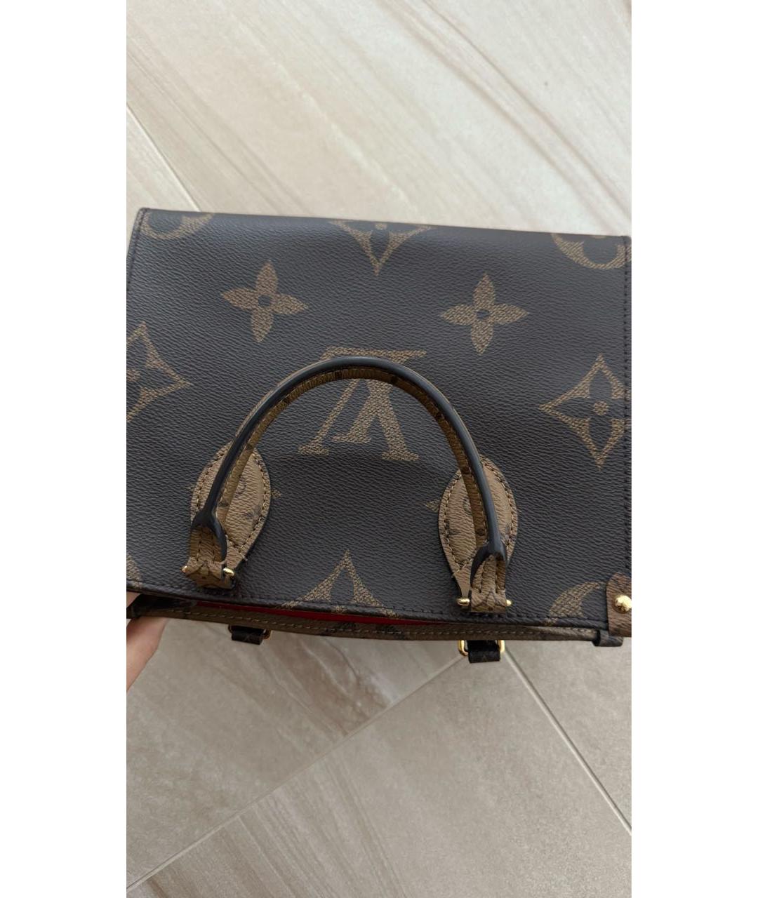 LOUIS VUITTON Коричневая сумка с короткими ручками, фото 3