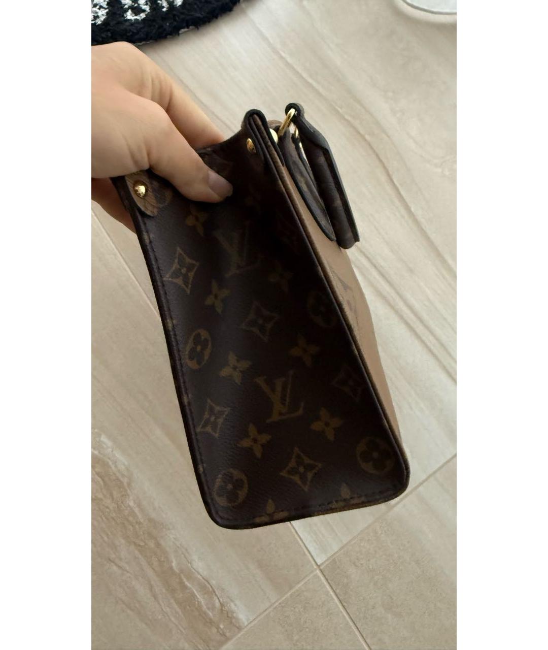 LOUIS VUITTON Коричневая сумка с короткими ручками, фото 4