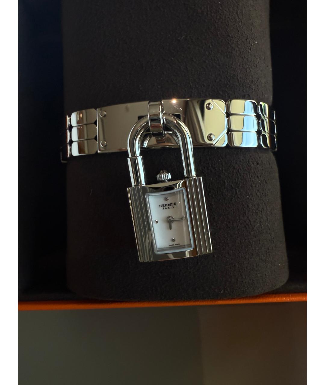 HERMES Белые стальные часы, фото 4