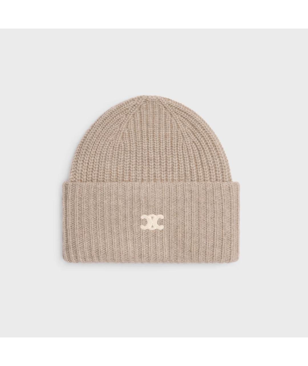 CELINE Бежевая кашемировая шапка, фото 4