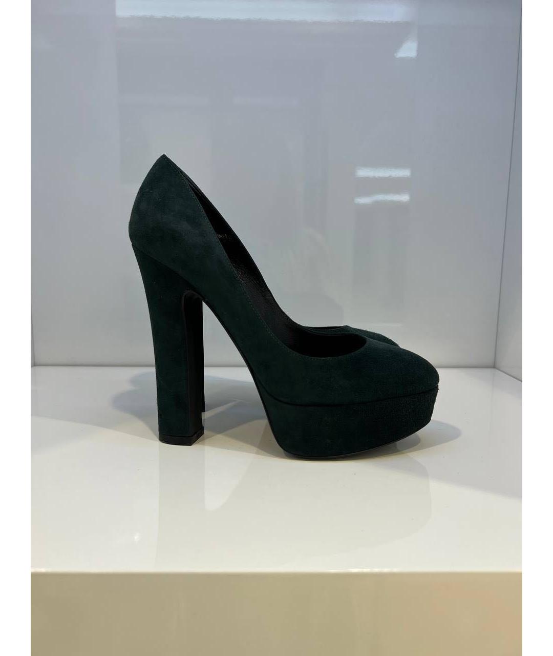 DOLCE&GABBANA Зеленые замшевые туфли, фото 4