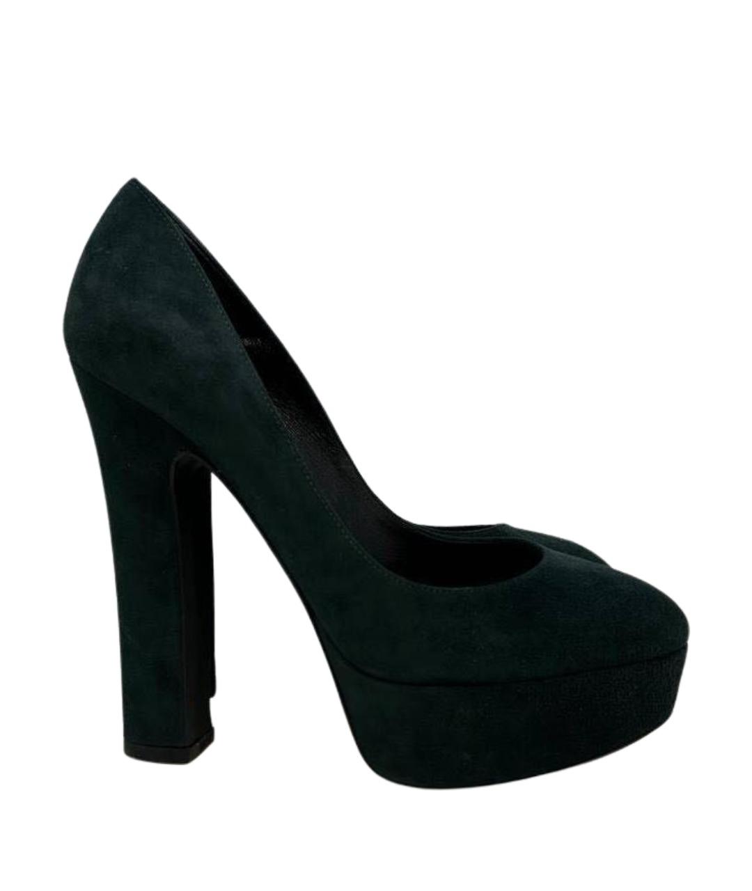 DOLCE&GABBANA Зеленые замшевые туфли, фото 1