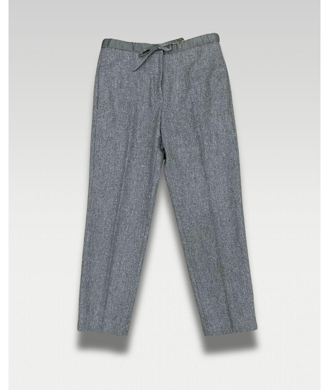 JIL SANDER Серый шерстяной костюм с брюками, фото 2