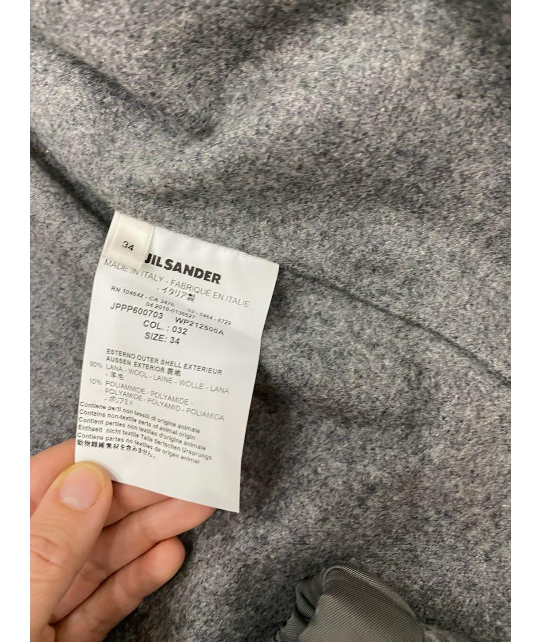 JIL SANDER Серый шерстяной костюм с брюками, фото 4