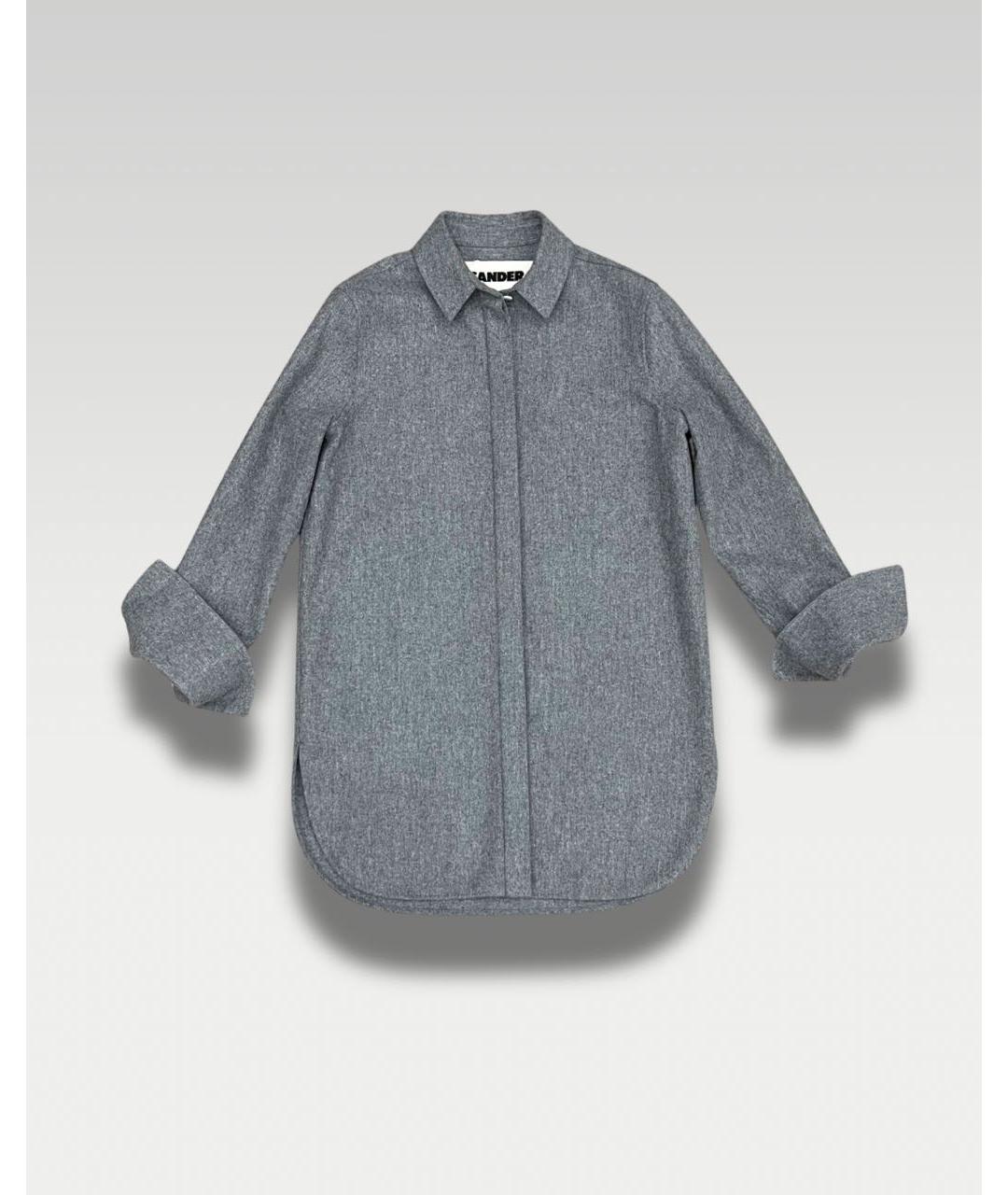 JIL SANDER Серый шерстяной костюм с брюками, фото 5