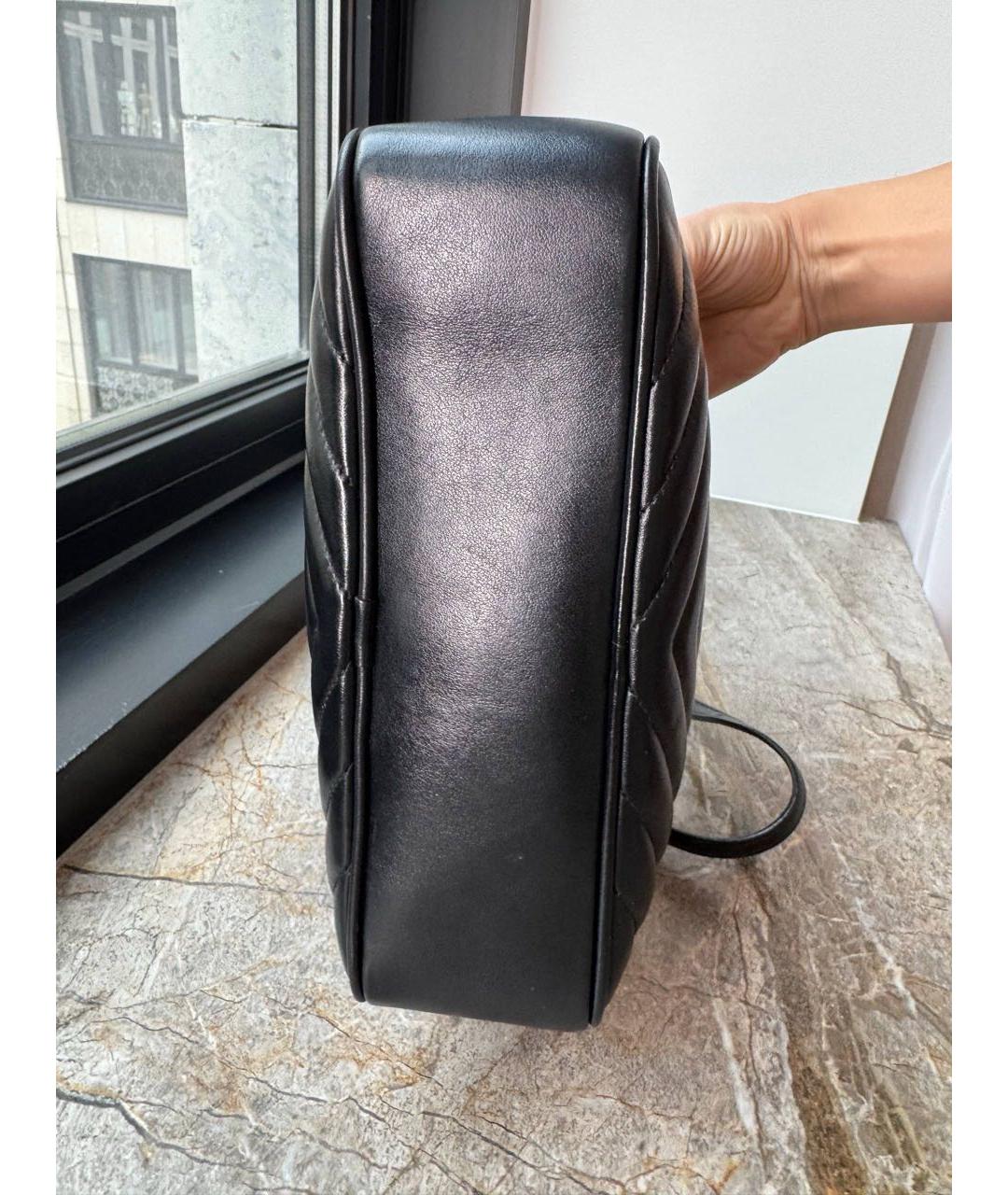 SAINT LAURENT Черная кожаная сумка через плечо, фото 5