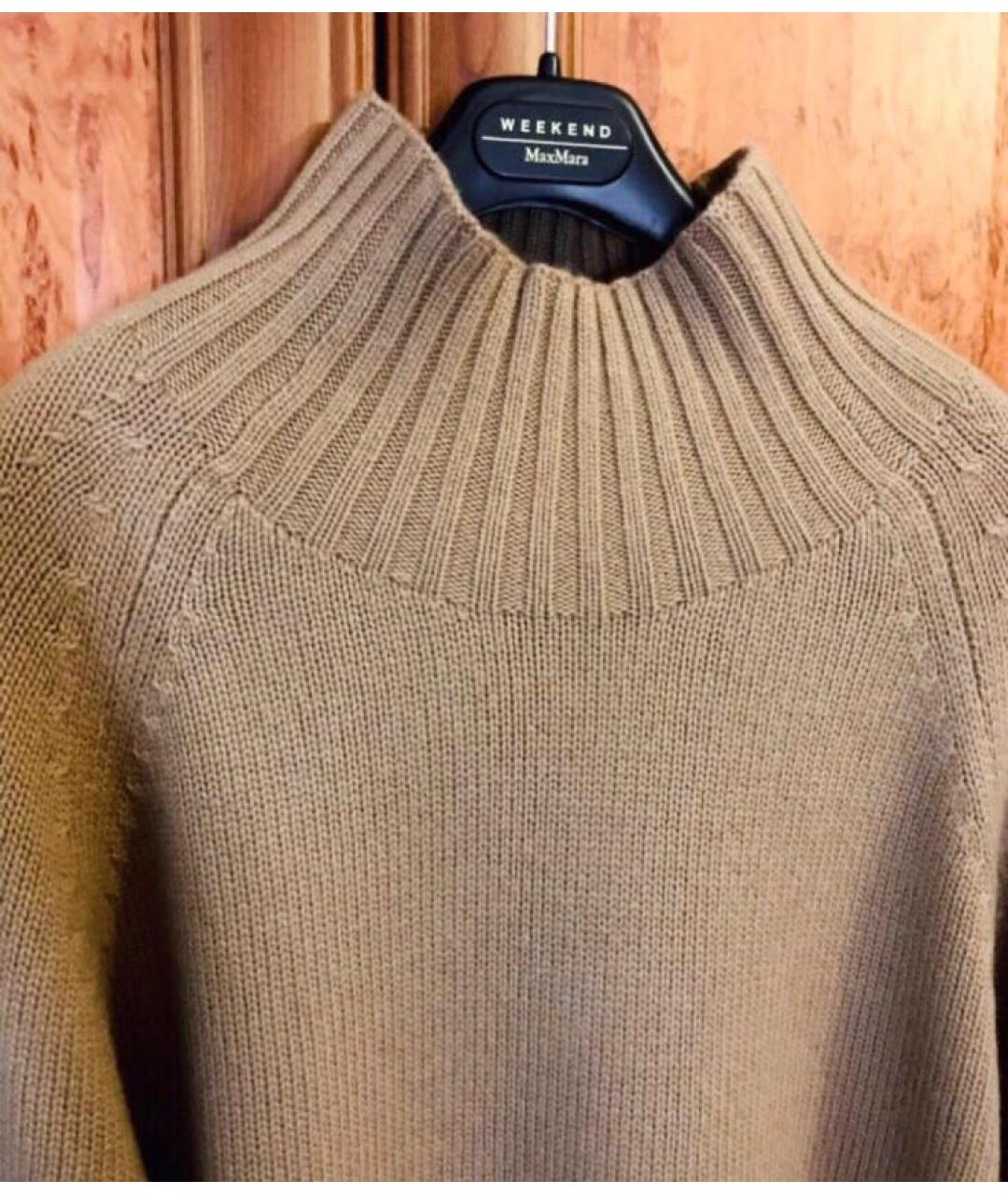 'S MAX MARA Коричневый шерстяной джемпер / свитер, фото 5