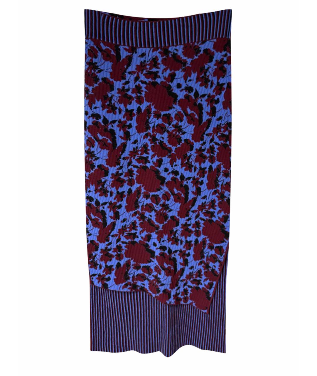 ACNE STUDIOS Синяя вискозная юбка миди, фото 1