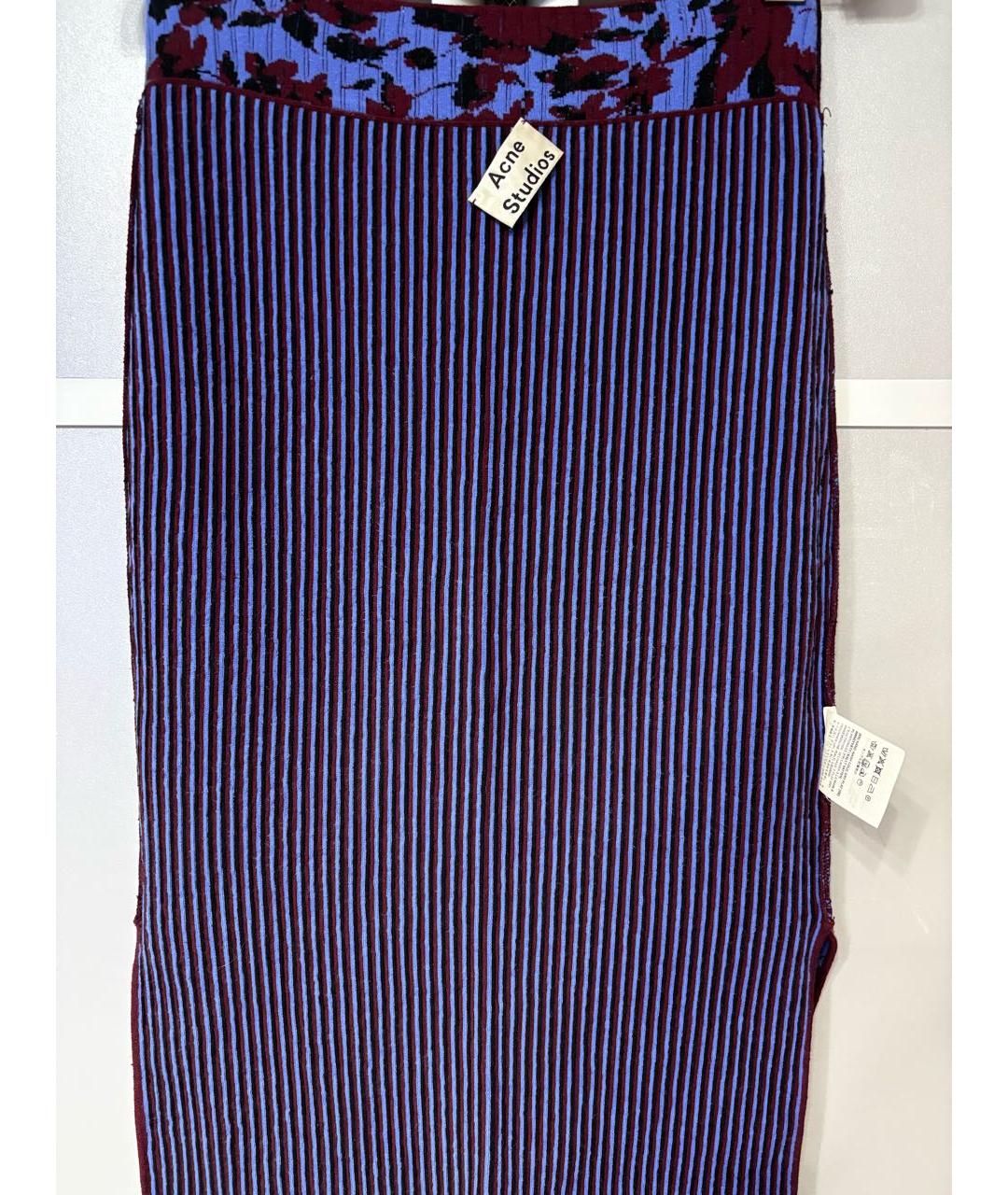 ACNE STUDIOS Синяя вискозная юбка миди, фото 3