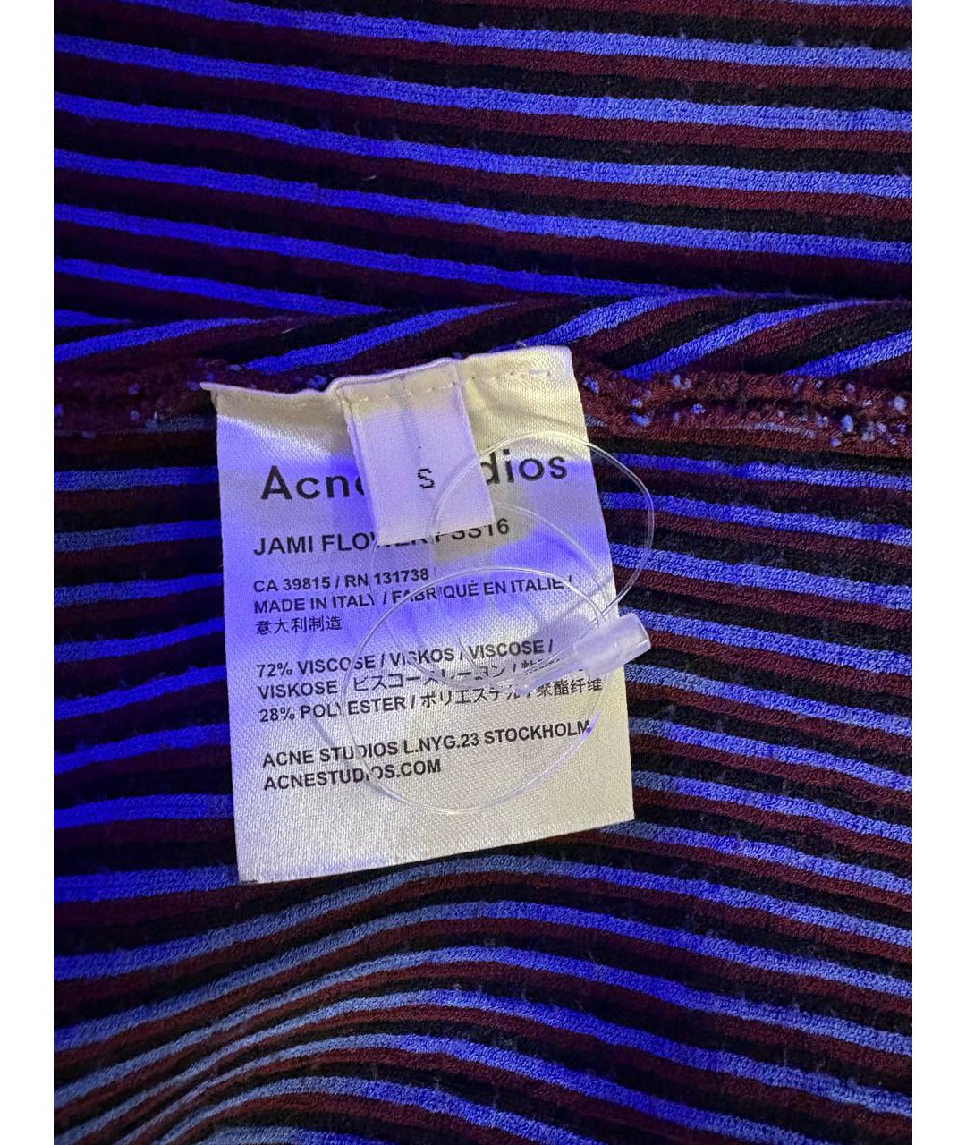 ACNE STUDIOS Синяя вискозная юбка миди, фото 6