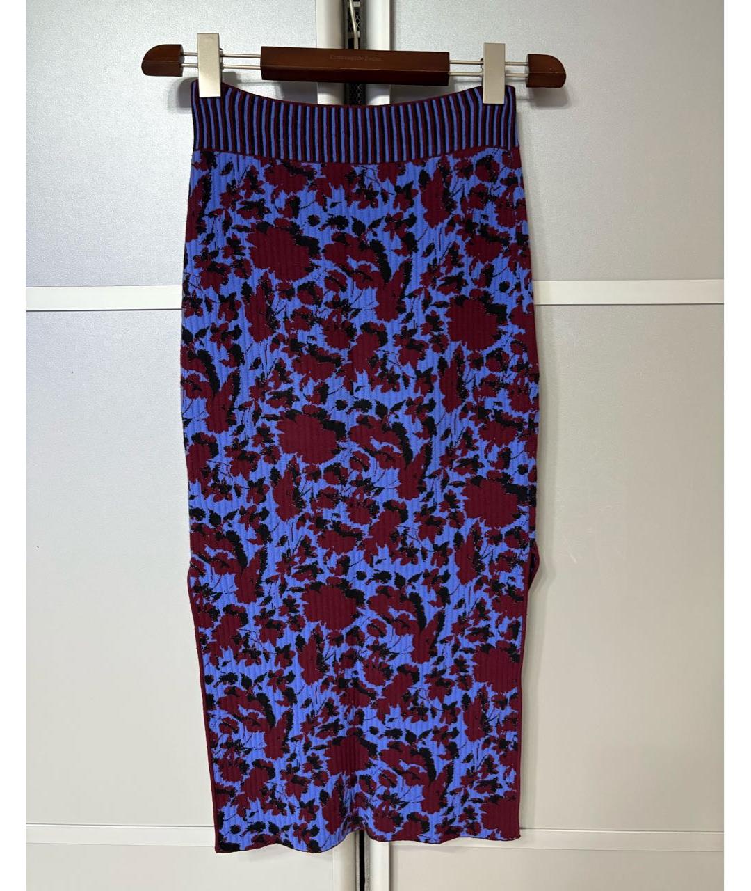 ACNE STUDIOS Синяя вискозная юбка миди, фото 2