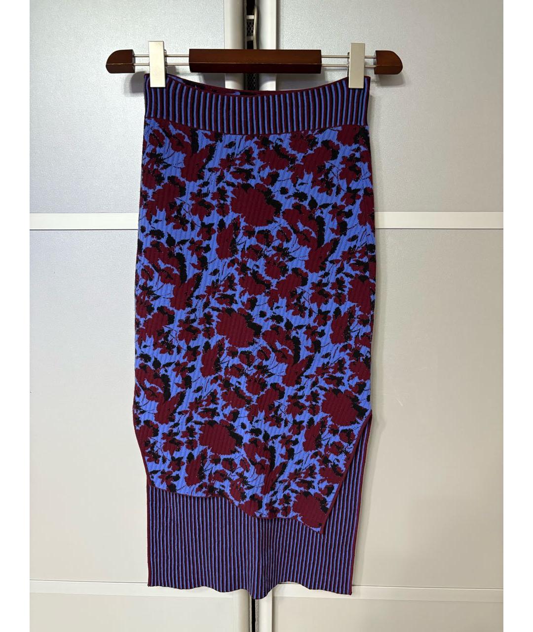 ACNE STUDIOS Синяя вискозная юбка миди, фото 9