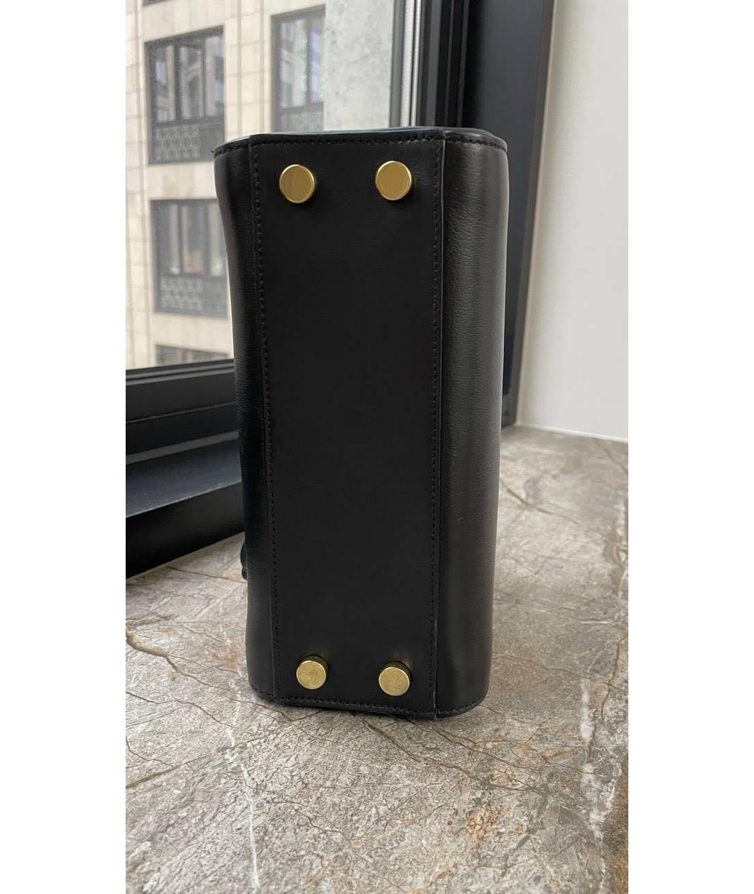 SAINT LAURENT Черная кожаная сумка через плечо, фото 8