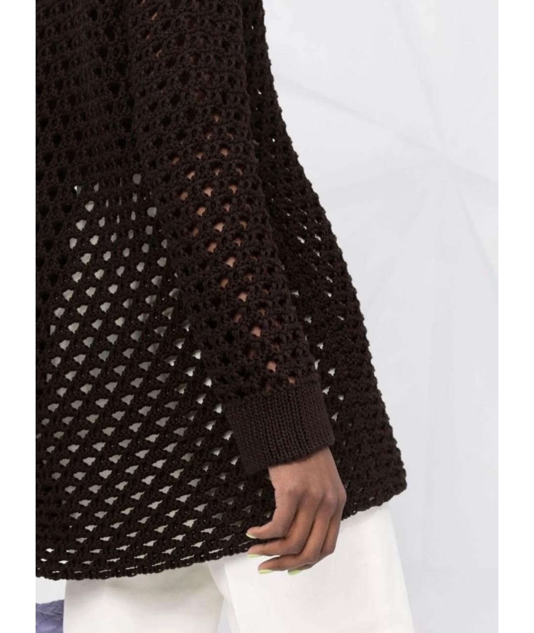 VALENTINO Коричневый хлопковый джемпер / свитер, фото 4