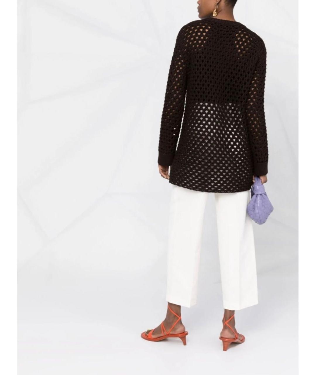 VALENTINO Коричневый хлопковый джемпер / свитер, фото 3